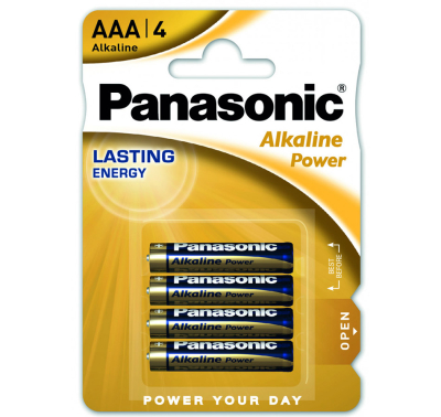 Батарейки Panasonic ALKALINE POWER AAA BLI 4 (LR03REB/4BPR)