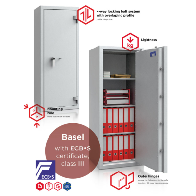 Сейф огневзломостойкий ISS Basel 41901 E, Grade III