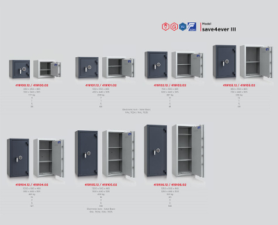 Сейф огневзломостойкий ISS SAVE4EVER 419104 E, Grade III